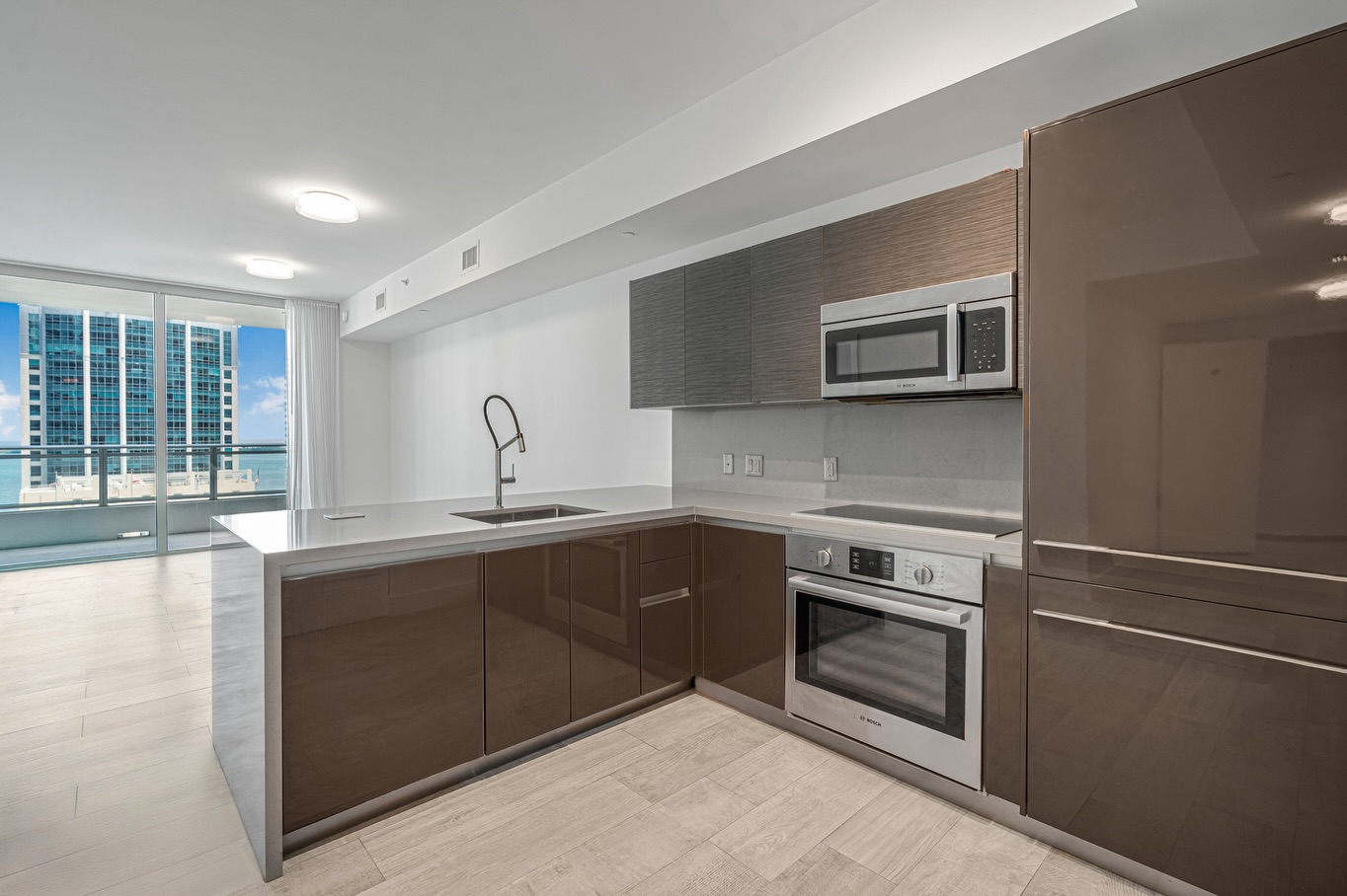 Aventura luxury condo interior with view